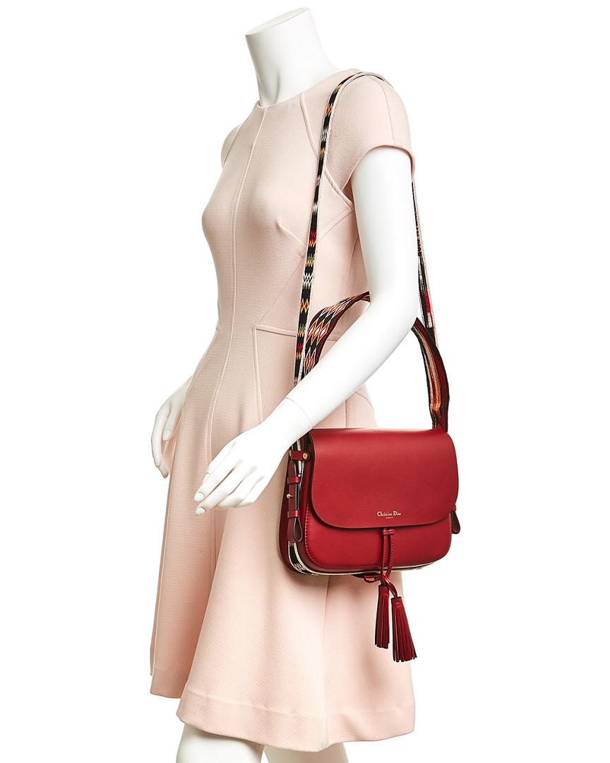Dior Odeo Leather Crossbody in Red | Lyst