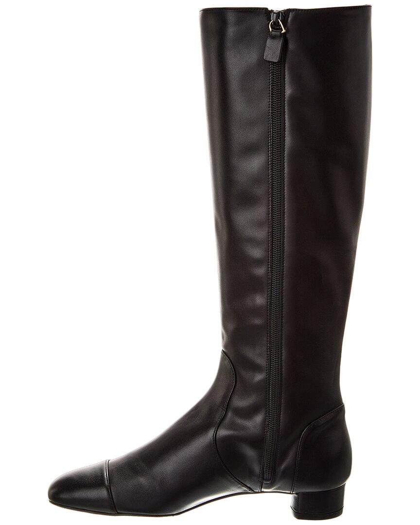 Stuart Weitzman Bridget Zip Leather Knee-High Boot in Black Lyst