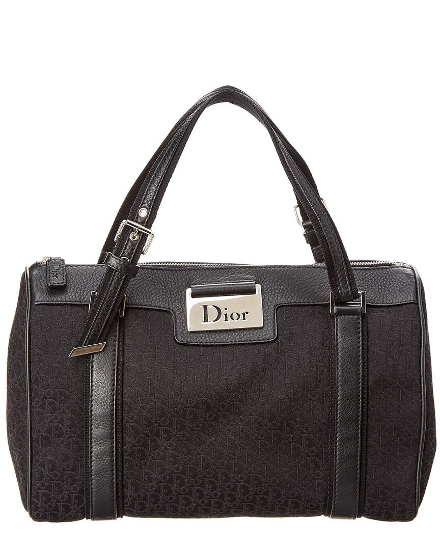 Dior Dior Black Trotter Canvas Boston Bag | Lyst