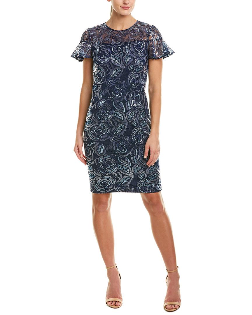 Carmen Marc Valvo Synthetic Cocktail Dress in Navy (Blue) - Save 71% - Lyst