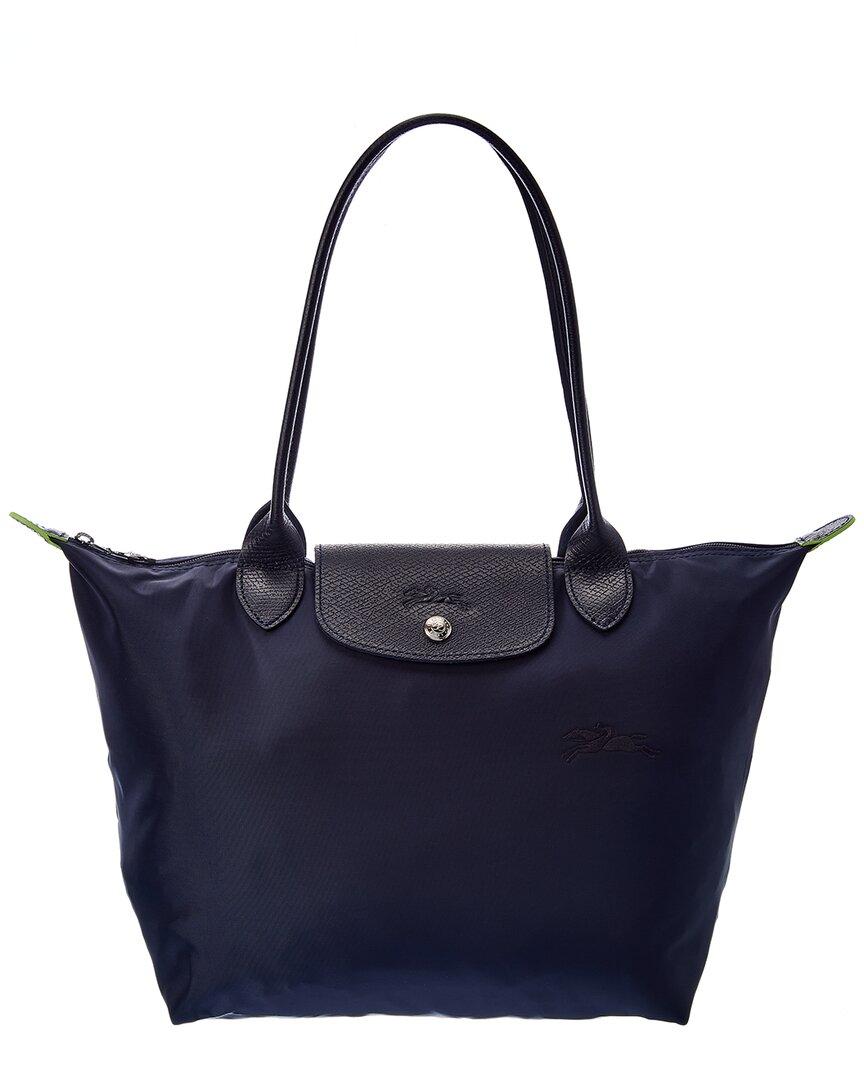 Longchamp Leather Le Pliage Green Tote in Blue Lyst
