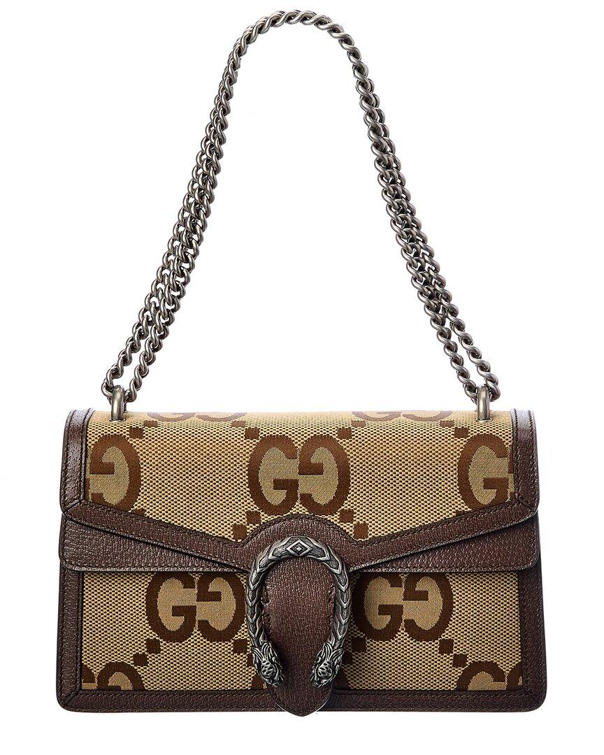 Gucci Dionysus Small Jumbo GG Canvas & Leather Shoulder Bag in Brown | Lyst