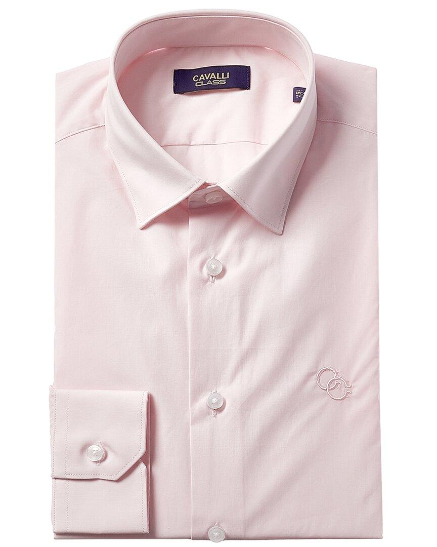 Class Roberto Cavalli Slim Fit Dress Shirt in Pink for Men | Lyst