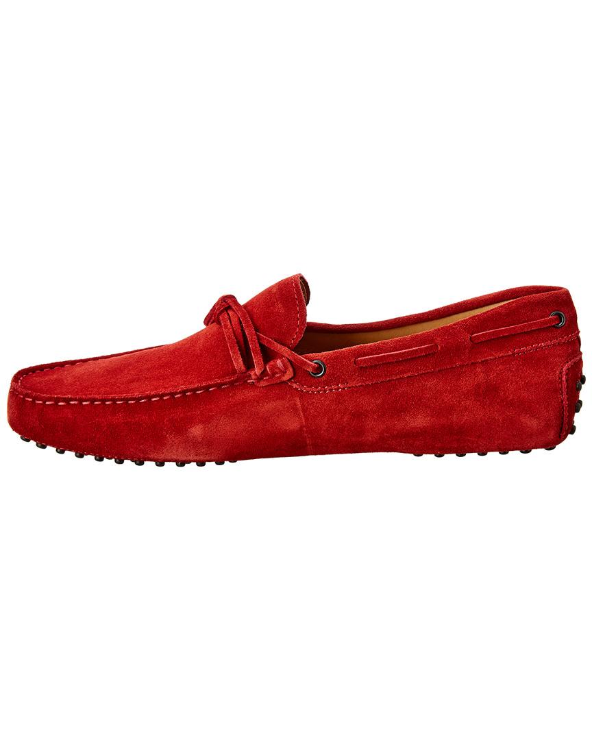Tod's Leather Gommino Loafer in Red for Men - Lyst