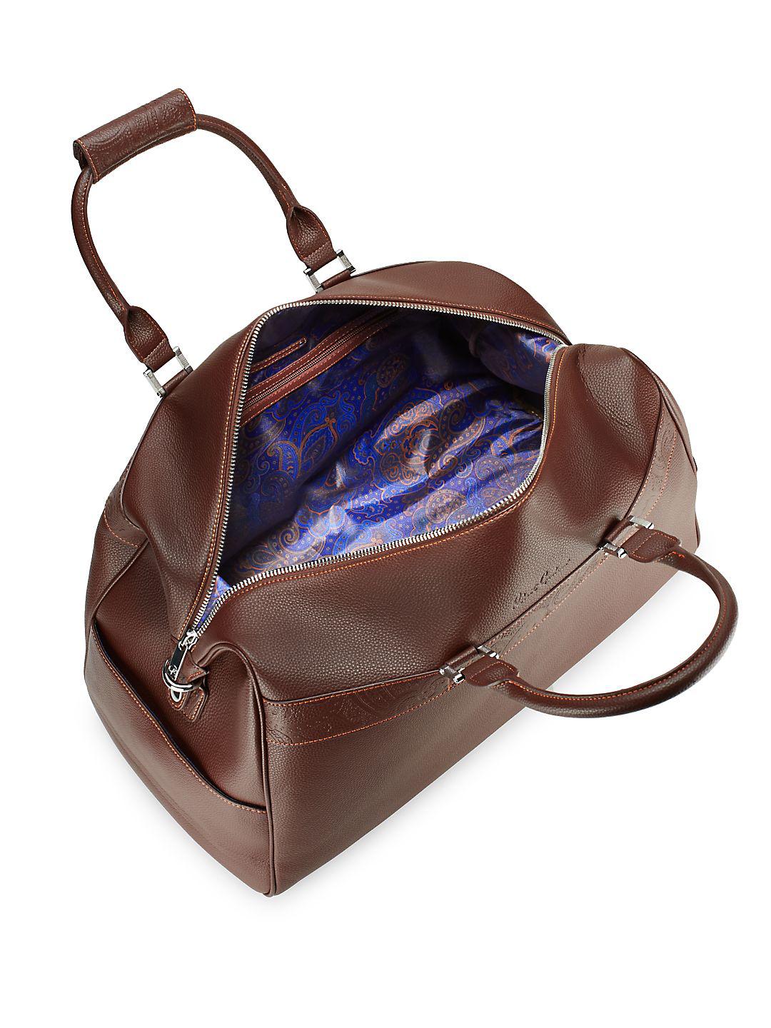 robert graham leather duffle bag