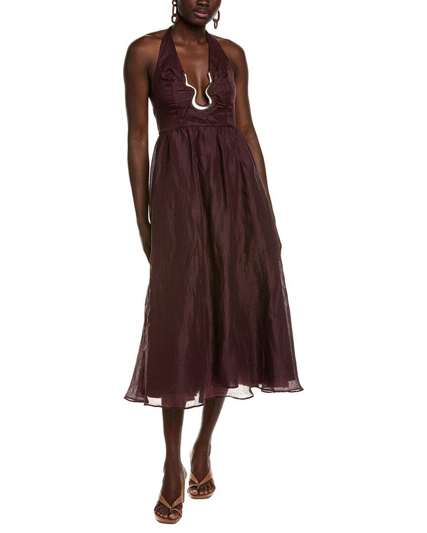 womens jersey knit dress Solid Jersey Knit Pullover Midi Dress || David's Clothing main image 1