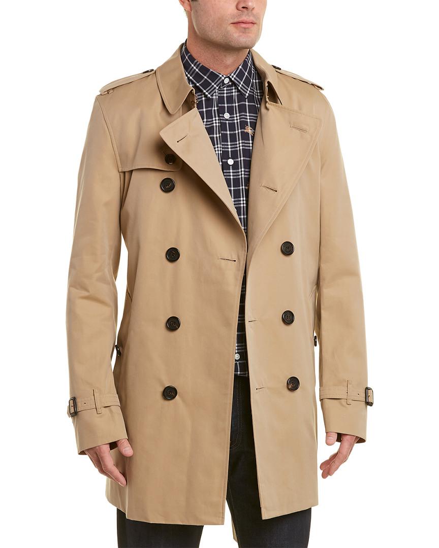 Burberry Cotton Kensington Mid Length Heritage Trench Coat in Brown for ...