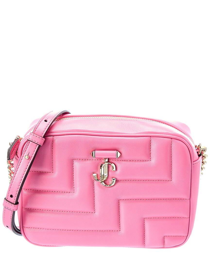 Jimmy Choo Varenne Avenue Medium Leather Camera Bag in Pink | Lyst