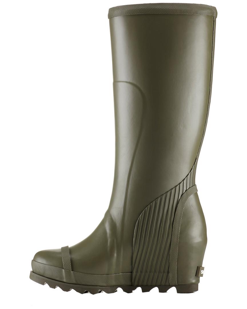 sorel wedge rain boots tall