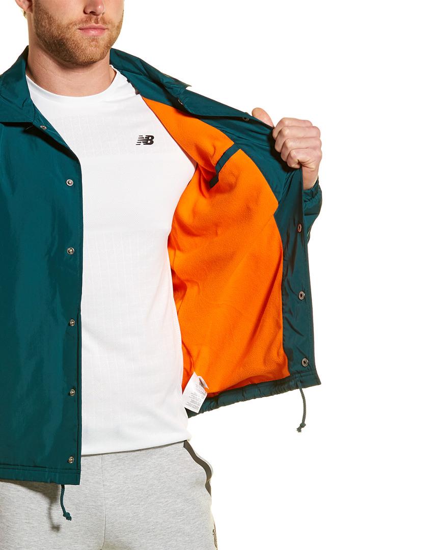 New Balance Weather Coach Jacket in Green for Men | Lyst
