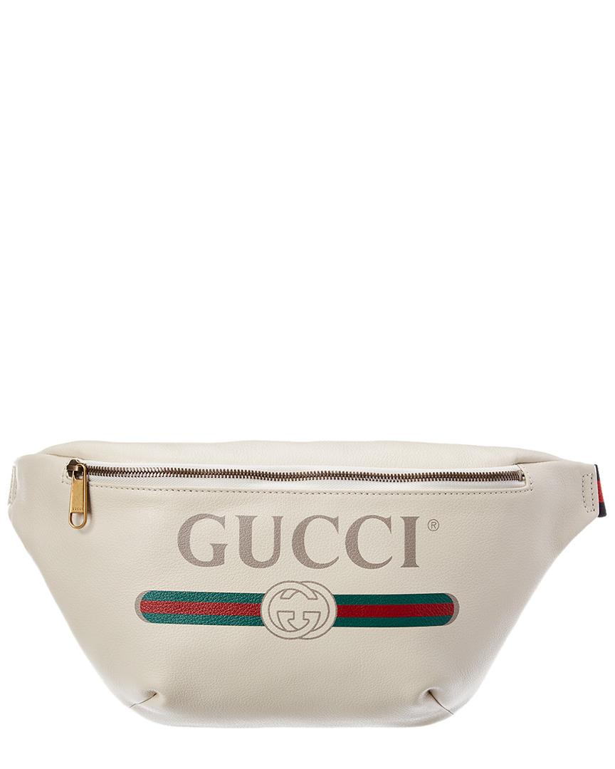 Gucci Logo Print Leather Belt Bag - Lyst