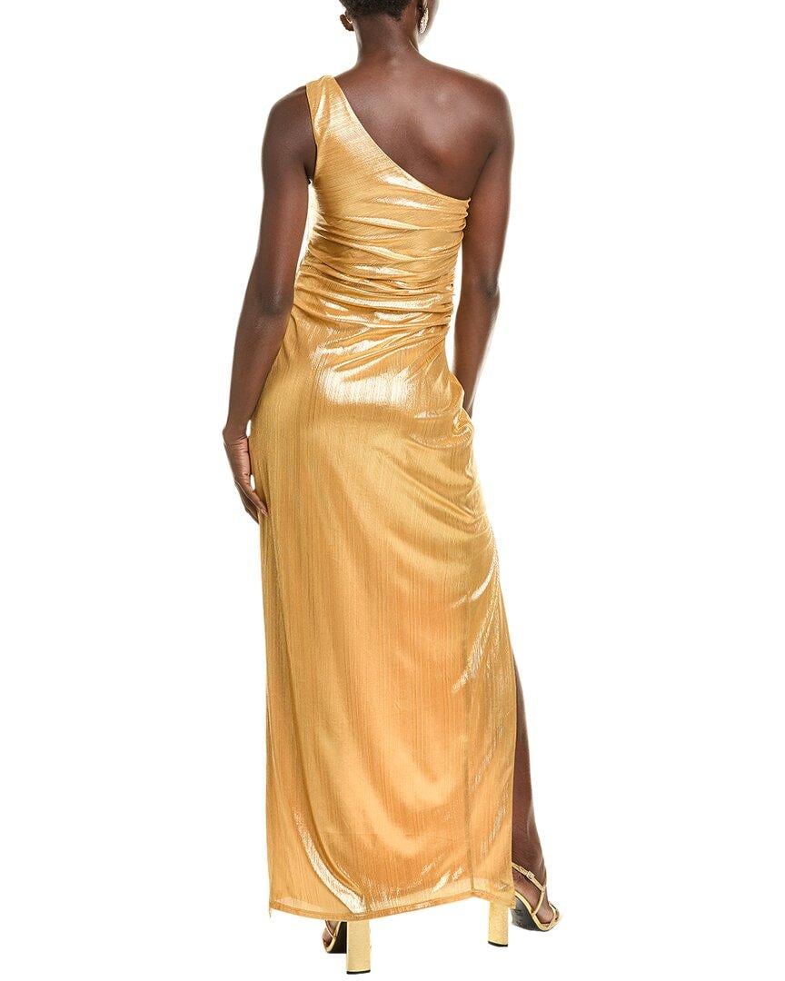 Evening Gown Bcbgmaxazria Gold Dress Metallic BCBGMAXAZRIA