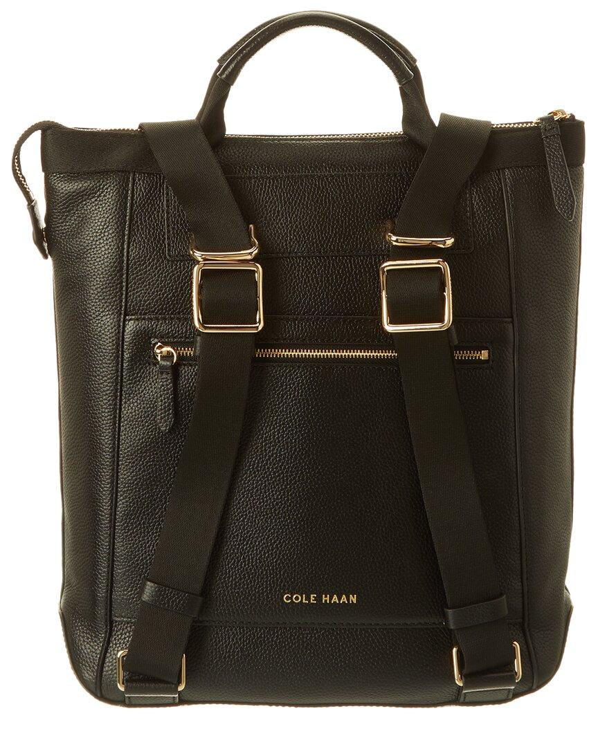 COLE HAAN ブラックリュック CONVERTIBLE SLID BPK Cole Haan Grand Ambition Leather Convertible Luxe Backpack
