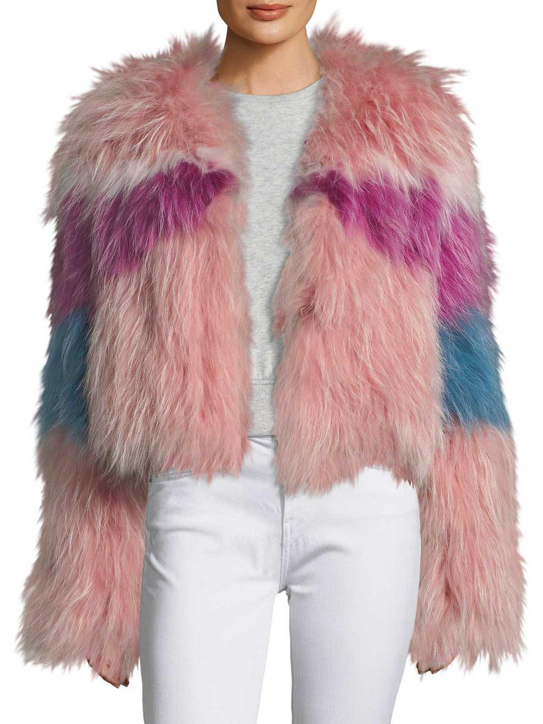 Rebecca minkoff fur coat Clearance