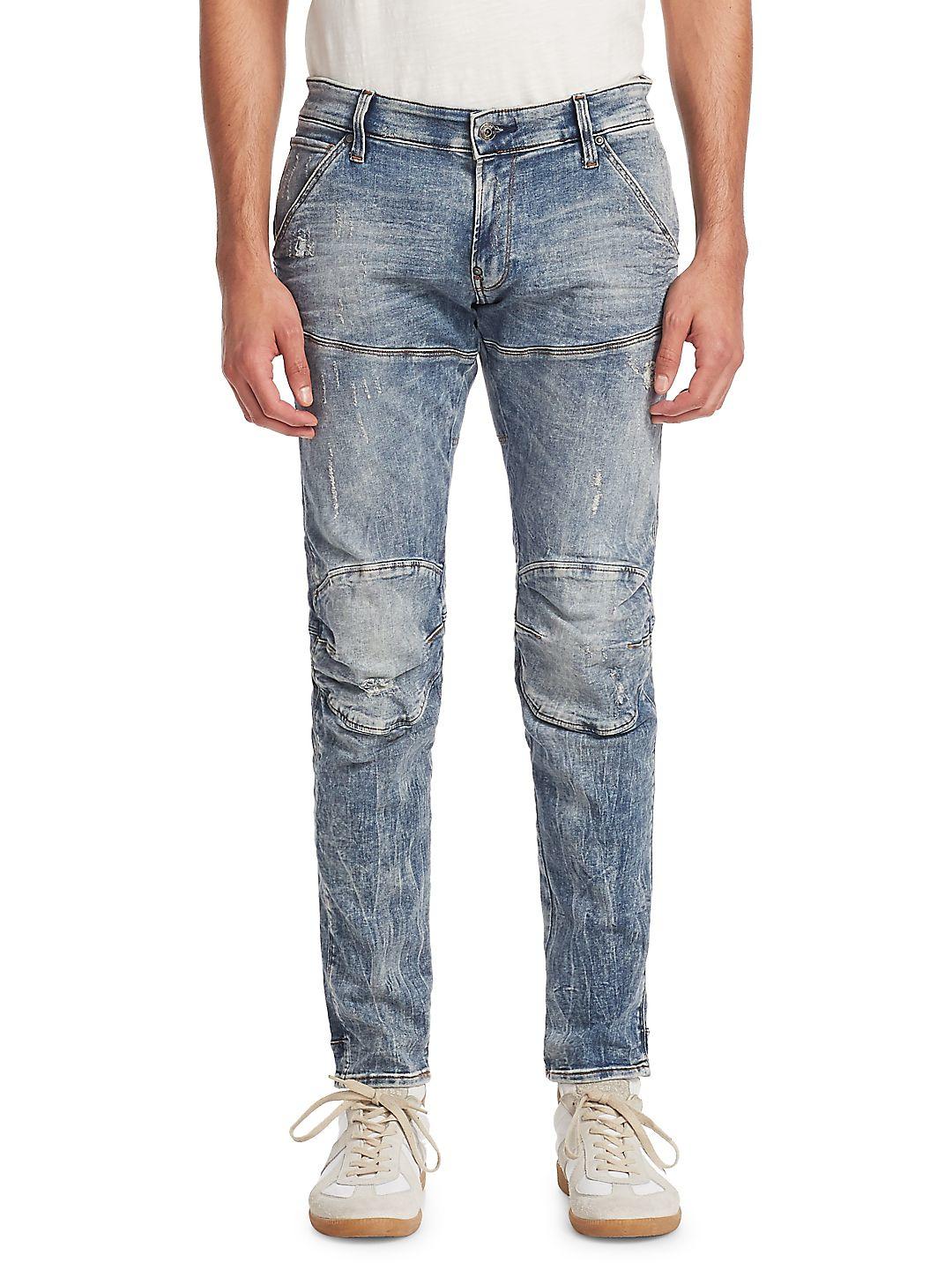 G-Star RAW Super Slim Vintage Wash Skinny Jeans in Blue for Men | Lyst