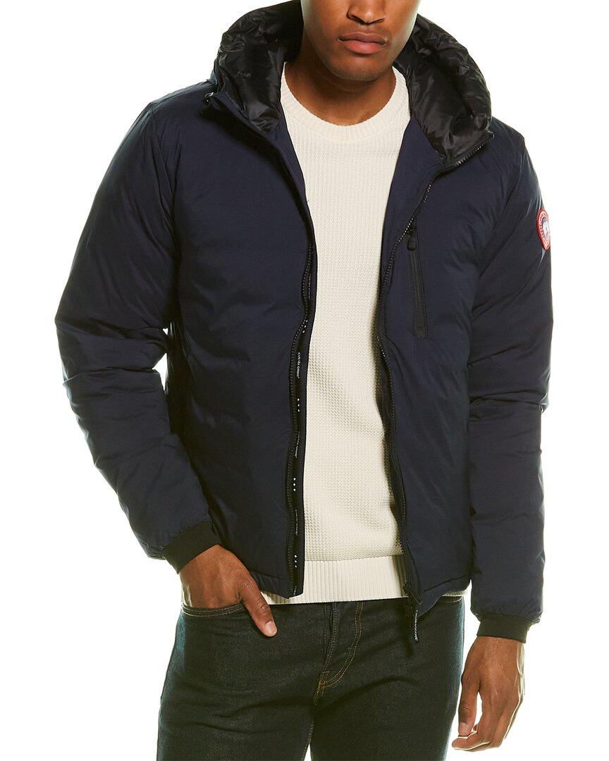 Canada Goose Lodge Down Hoodie in Blue for Men | Lyst