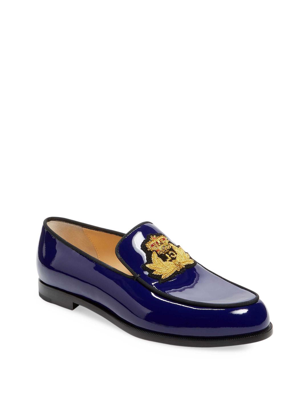 Christian Louboutin Laperouza Leather Loafers in Blue Lyst
