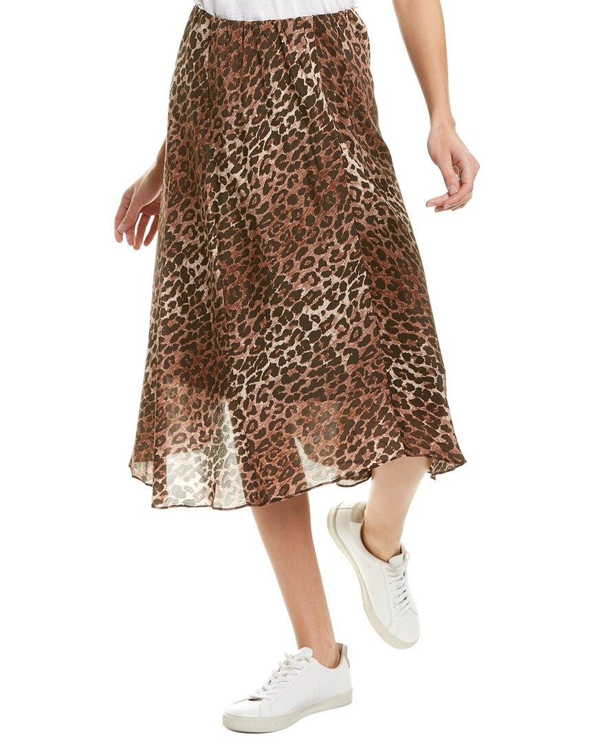 hutch leopard midi skirt