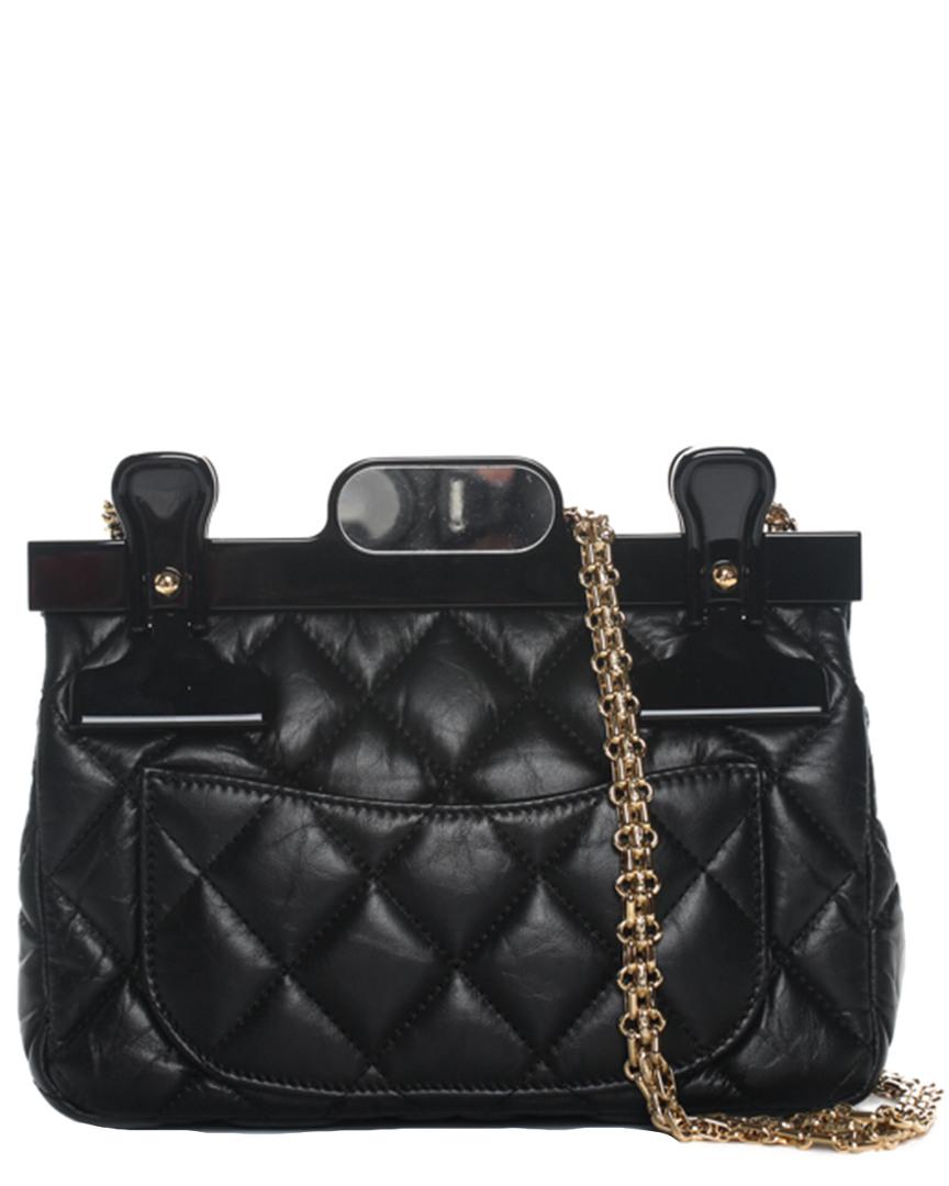 Chanel 2016 Black Quilted Calfskin Leather Hanger Flap Bag, Never