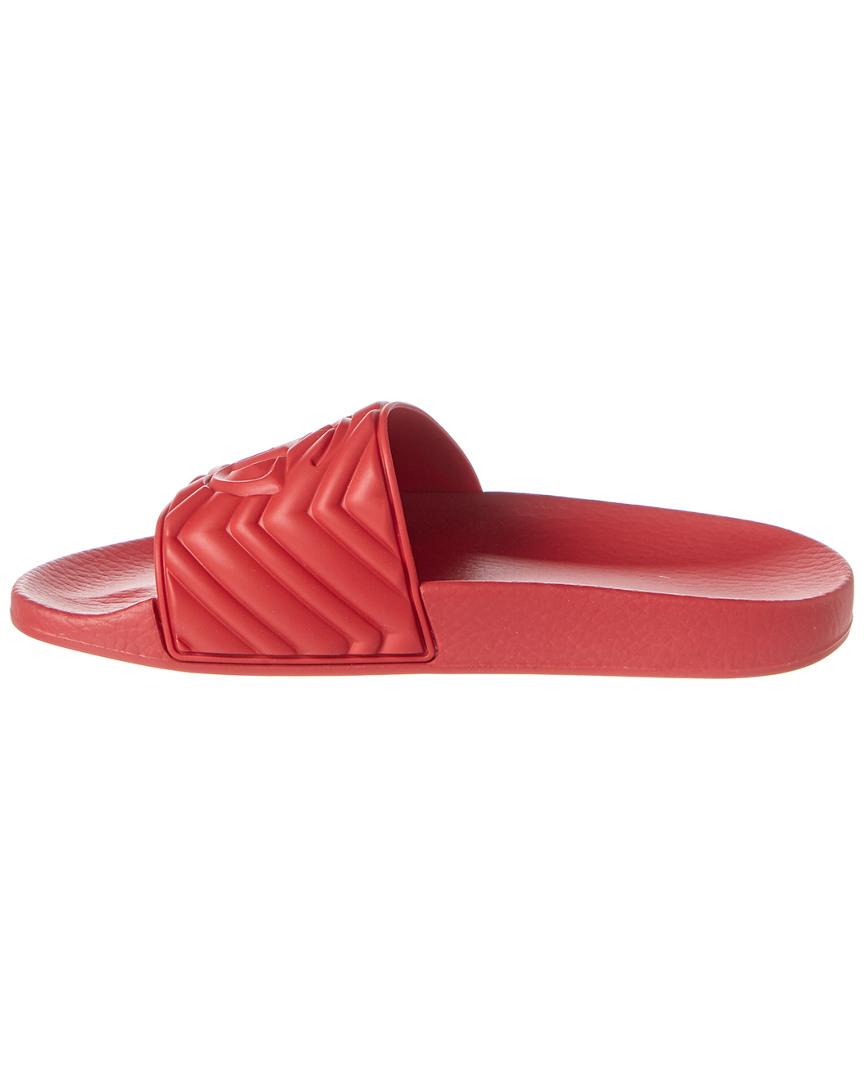 women's matelassé rubber slide