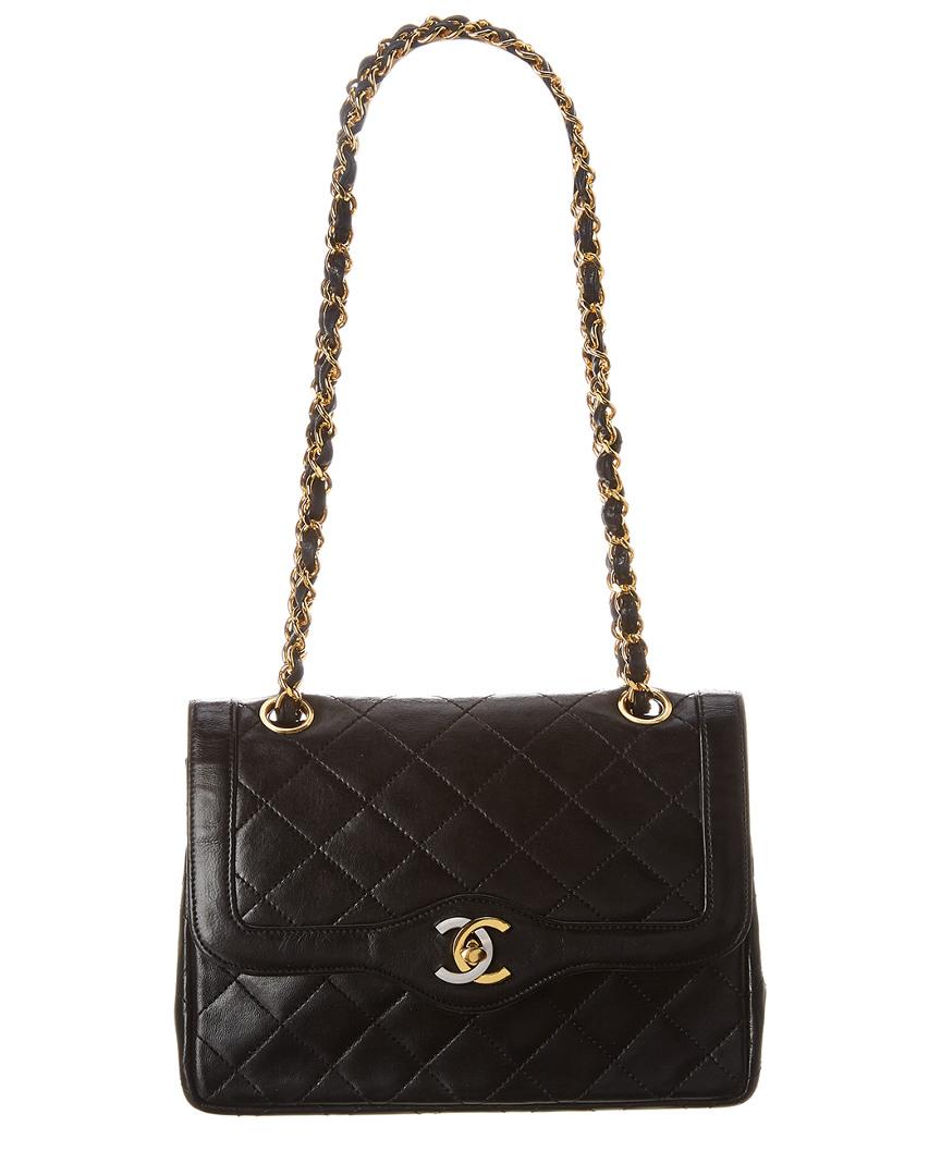 Chanel Limited Edition Black Quilted Lambskin Leather Paris Classic Flap Bag  - Lyst