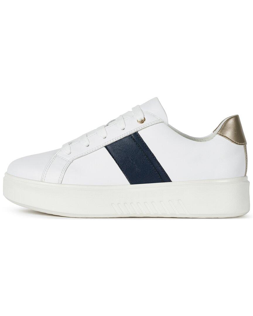 Geox Nhenbus Leather Sneaker in White | Lyst
