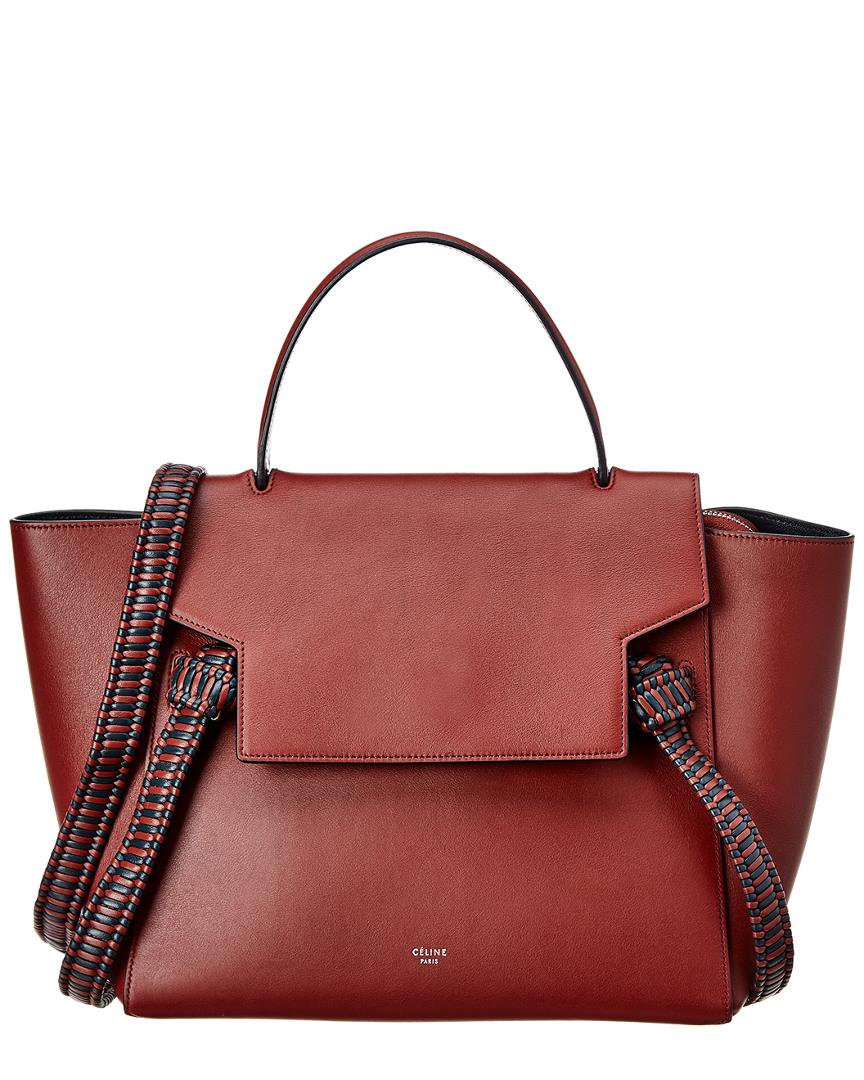 Céline Mini Belt Bag Leather Tote in Red Lyst