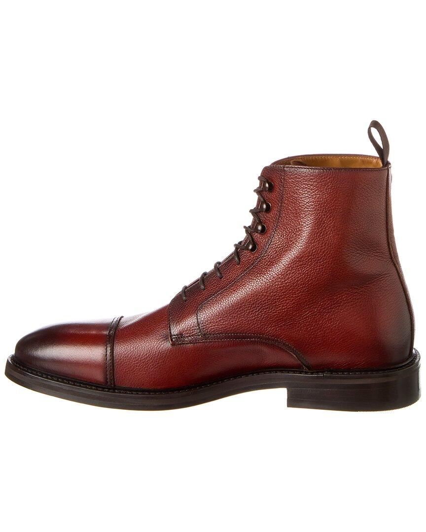 Antonio Maurizi Leather Cap Toe Boot in Brown for Men | Lyst