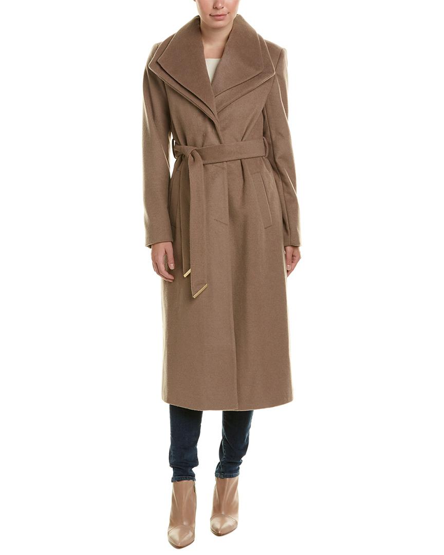 tahari alice wool maxi coat