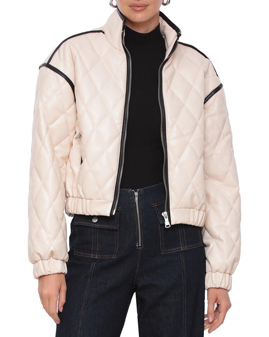 Avec les filles sherpa trim bomber jacket best sale