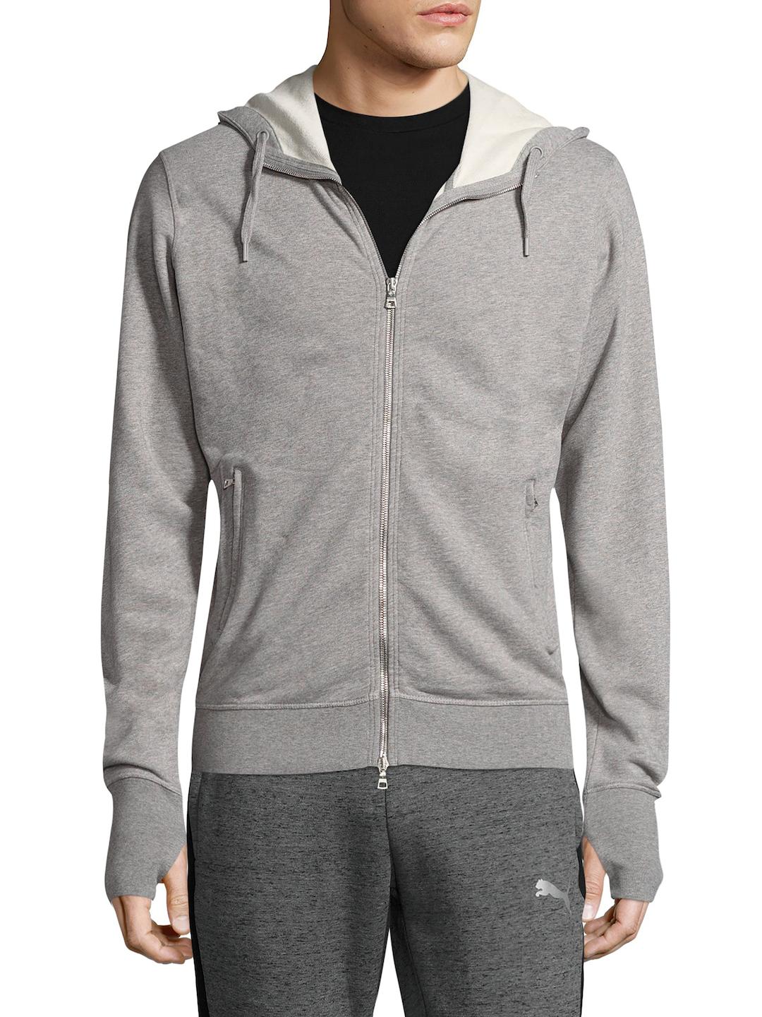 Orlebar Brown Thumb Slit Cuff Zip Front Hoodie in Gray for Men - Lyst