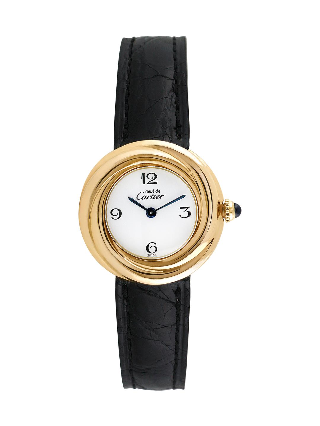 Cartier Leather Vintage Must De Cartier Trinity Watch, 26mm in Black - Lyst