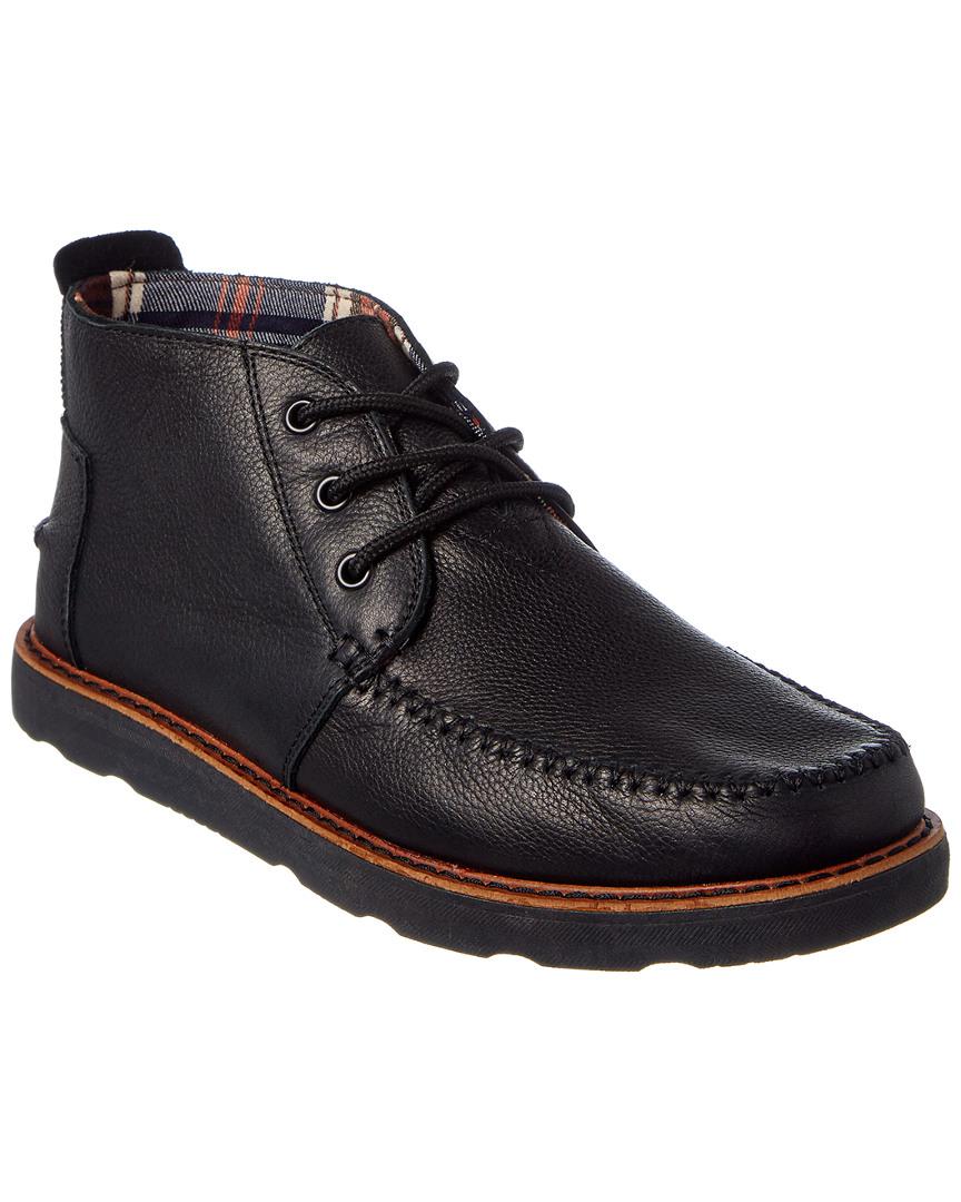TOMS Suede Leather Chukka Boots in Black Leather (Black) for Men - Lyst