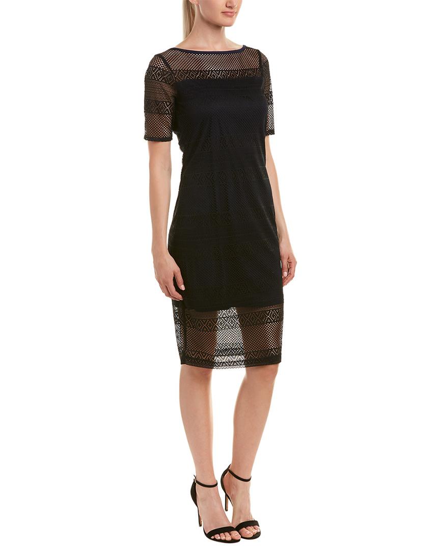 Three Dots Raschel Lace Sheath Dress In Black Lyst