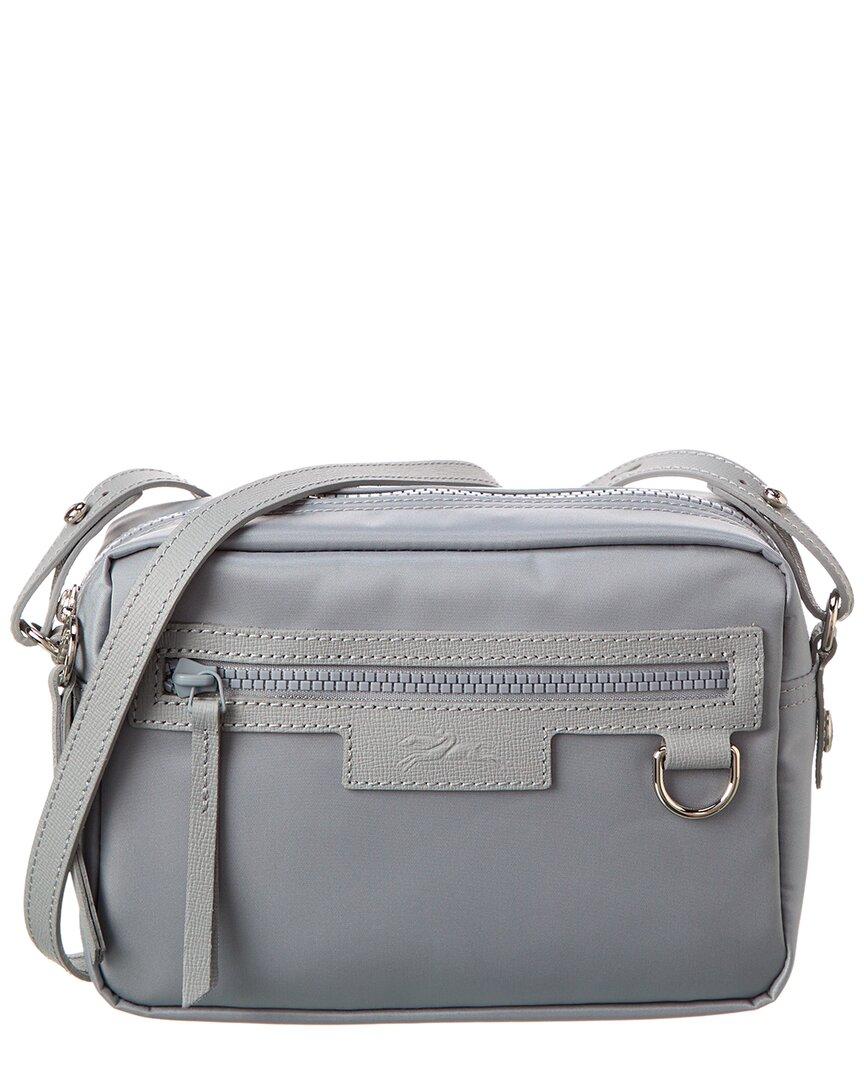 Longchamp Le Pliage Neo Medium Top Zip Nylon & Leather Camera Bag In Blue
