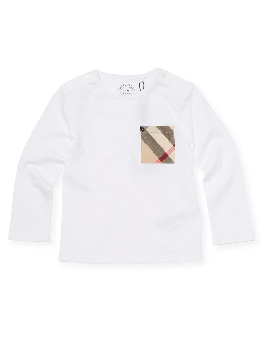 burberry white long sleeve shirt