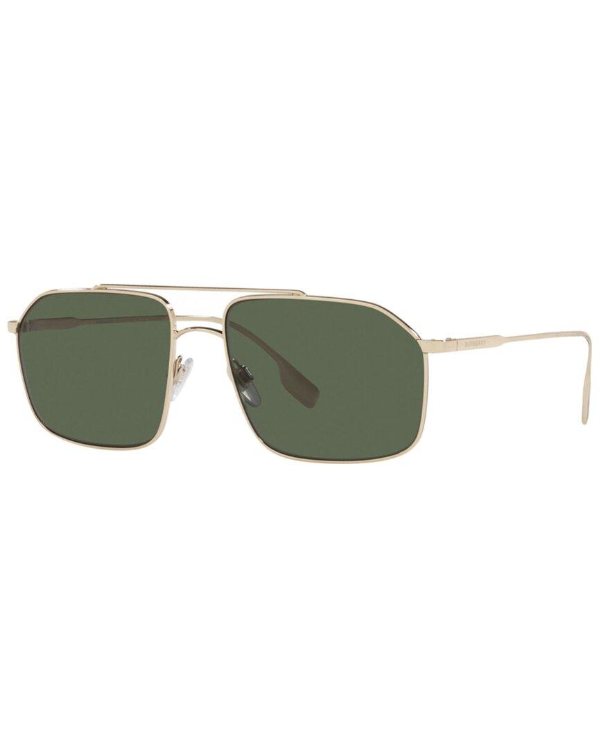 Burberry Be3130 59mm Polarized Sunglasses in Green for Men | Lyst