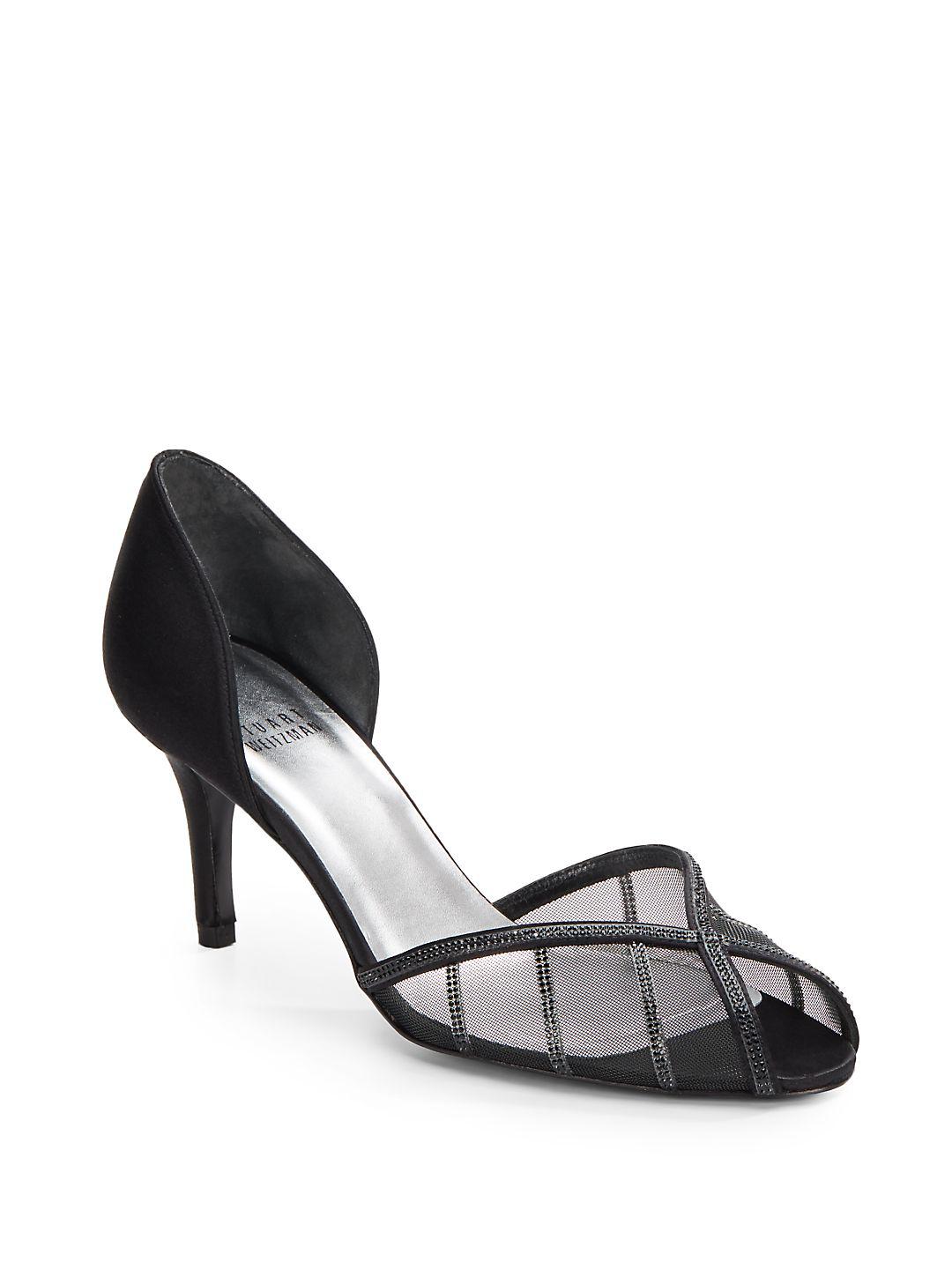 stuart weitzman satin pumps