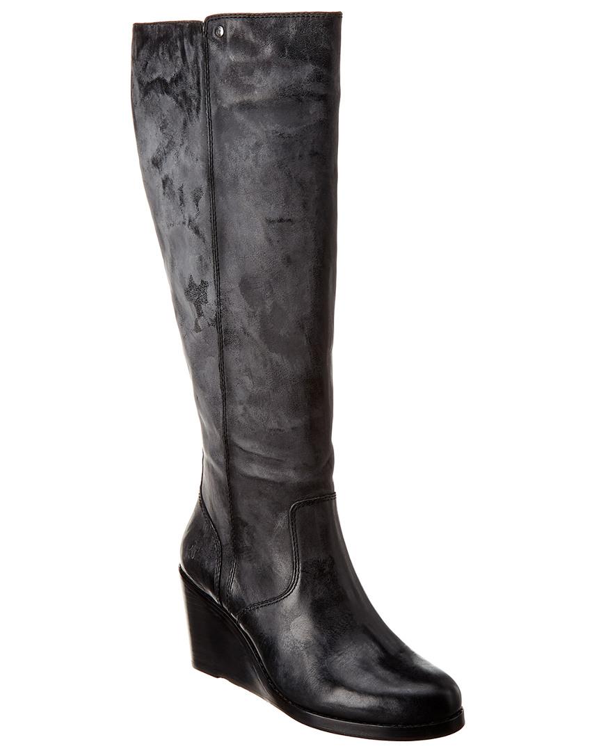 emma knee high wedge boot