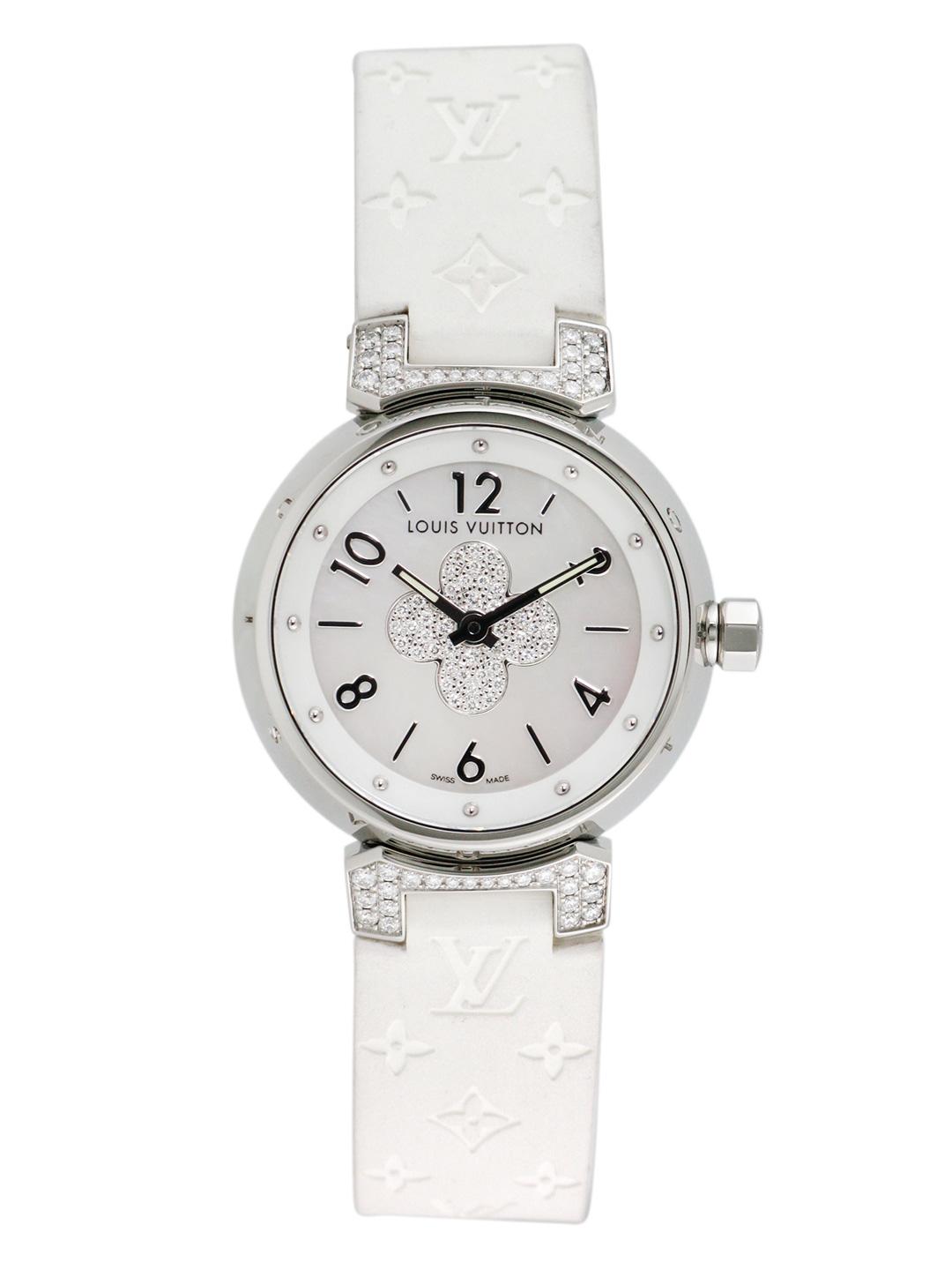 Louis Vuitton Rubber Vintage Tambour Forever Watch, 27mm in White - Lyst
