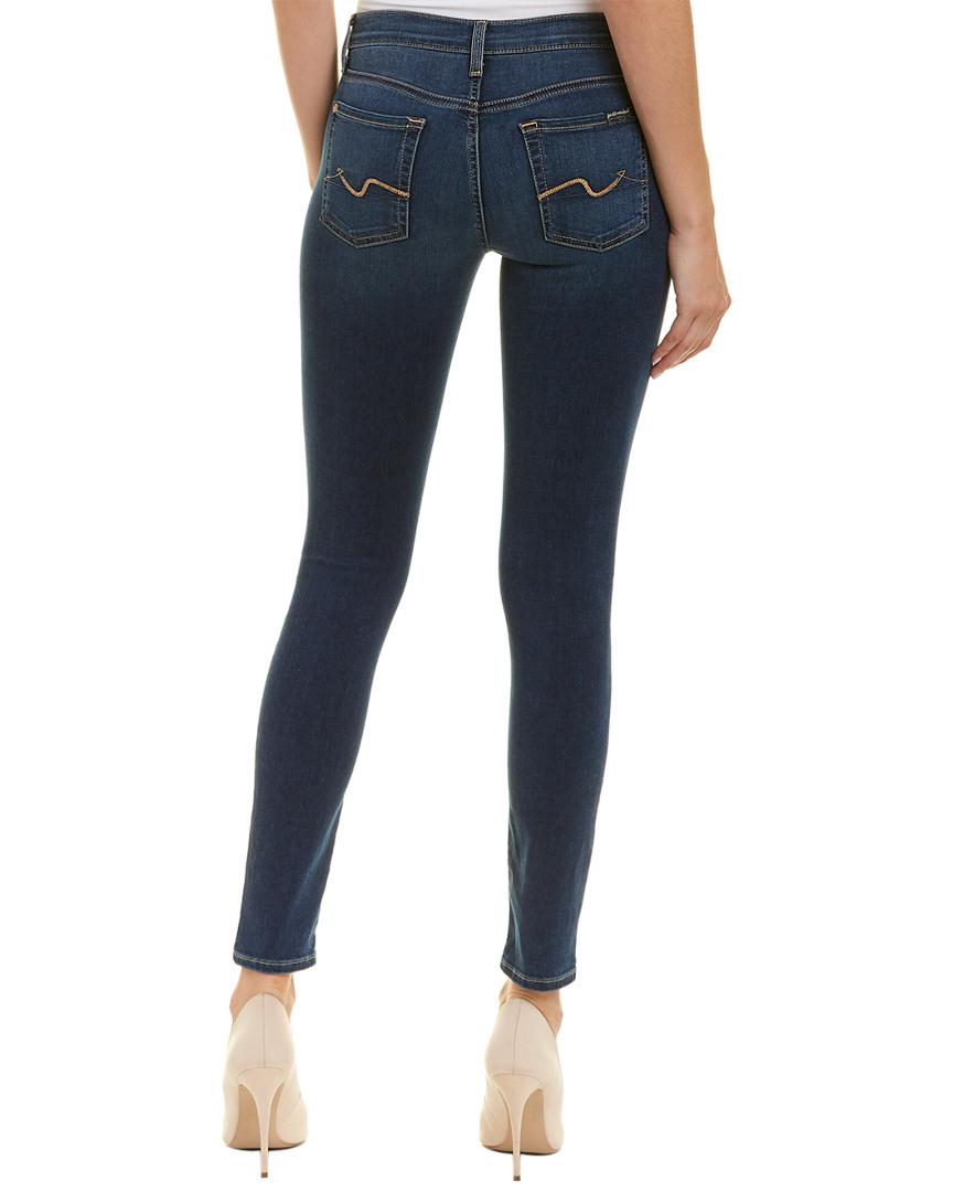 7 For All Mankind Cotton 7 For All Mankind Gwenevere London Dusk Skinny Leg  in Blue - Lyst