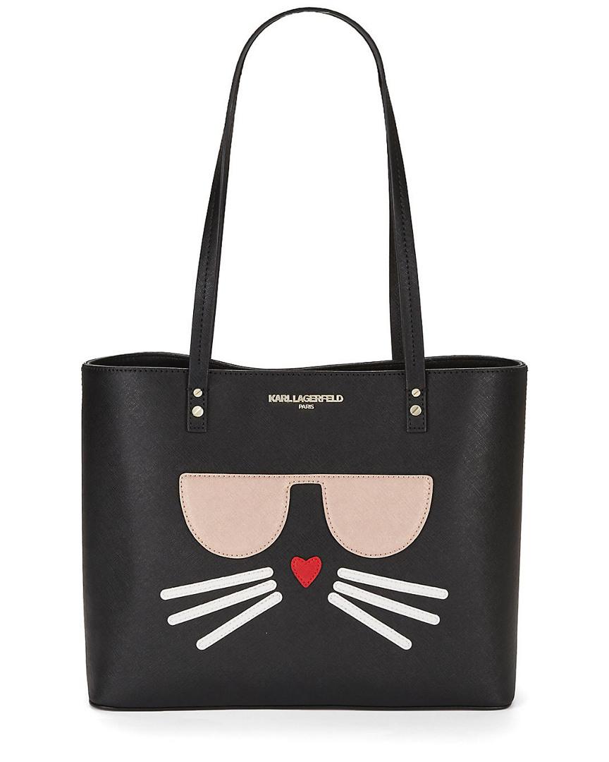 Karl Lagerfeld Maybelle Cat Tote in Black