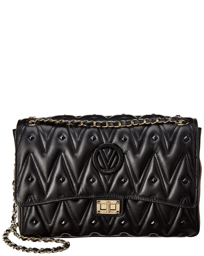 Valentino By Mario Valentino Posh D Sauvage Studs Leather Shoulder Bag in  Black - Lyst