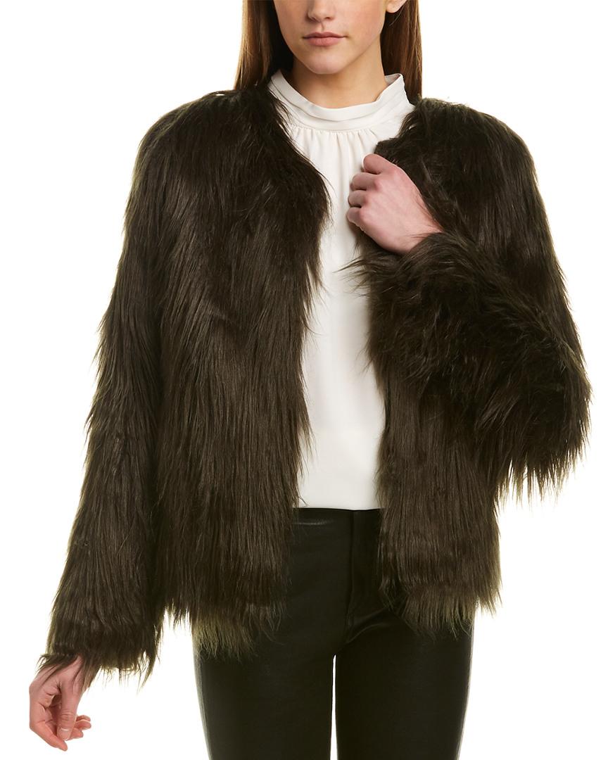 dark brown fuzzy jacket
