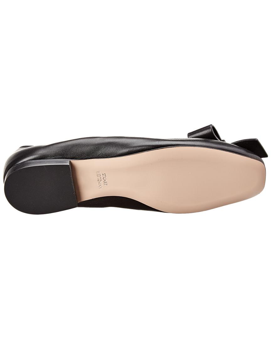 stuart weitzman triton leather flat