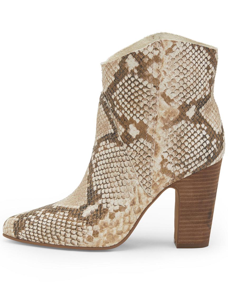 vince snakeskin booties