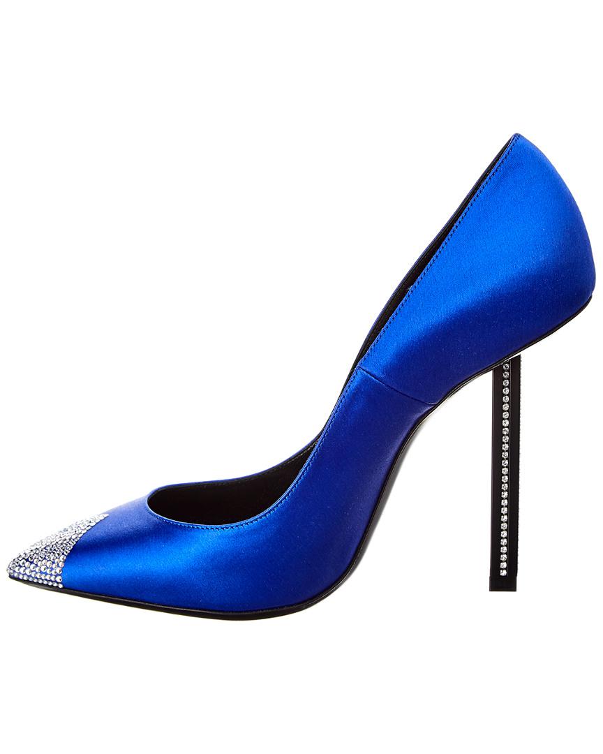 ysl blue pumps