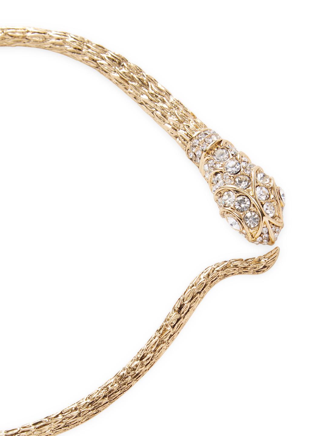 Gold Crystal Snake Collar Necklace 