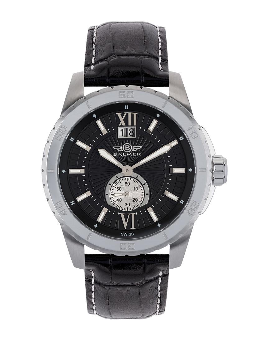 balmer men's leather watch