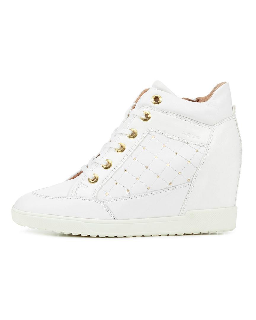 Geox Carum Wedge Sneaker in White - Lyst